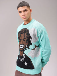 The Indian Garage Co Men Self Design Pullover Sweater