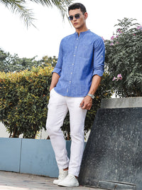 Thomas Scott Men Premium Slim Fit Opaque Casual Shirt