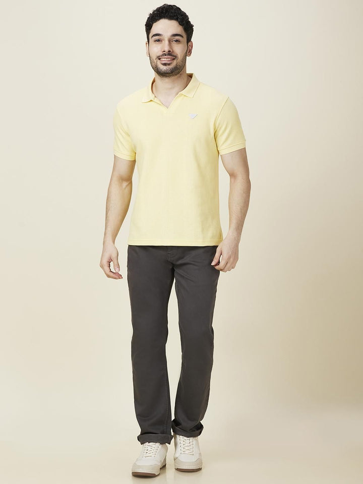 Being Human Men Self Design Polo Collar Slim Fit T-shirt