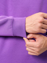 The Indian Garage Co Men Purple Round Neck Long Sleeves Pullover Sweatshirt