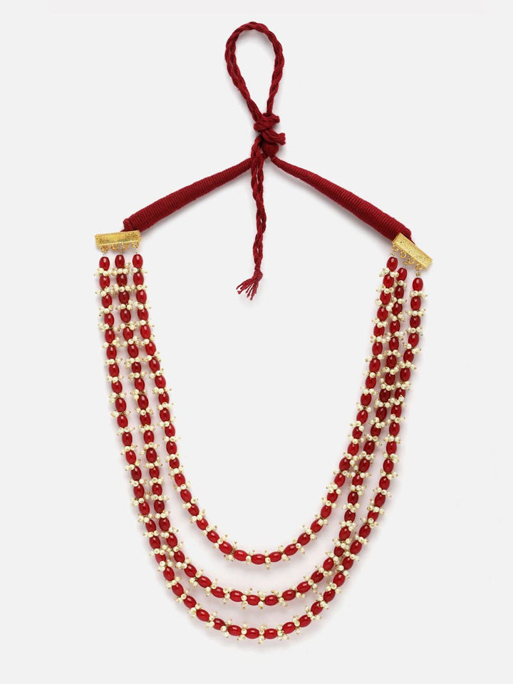 Anouk Gold-Plated Beaded Layered Necklace