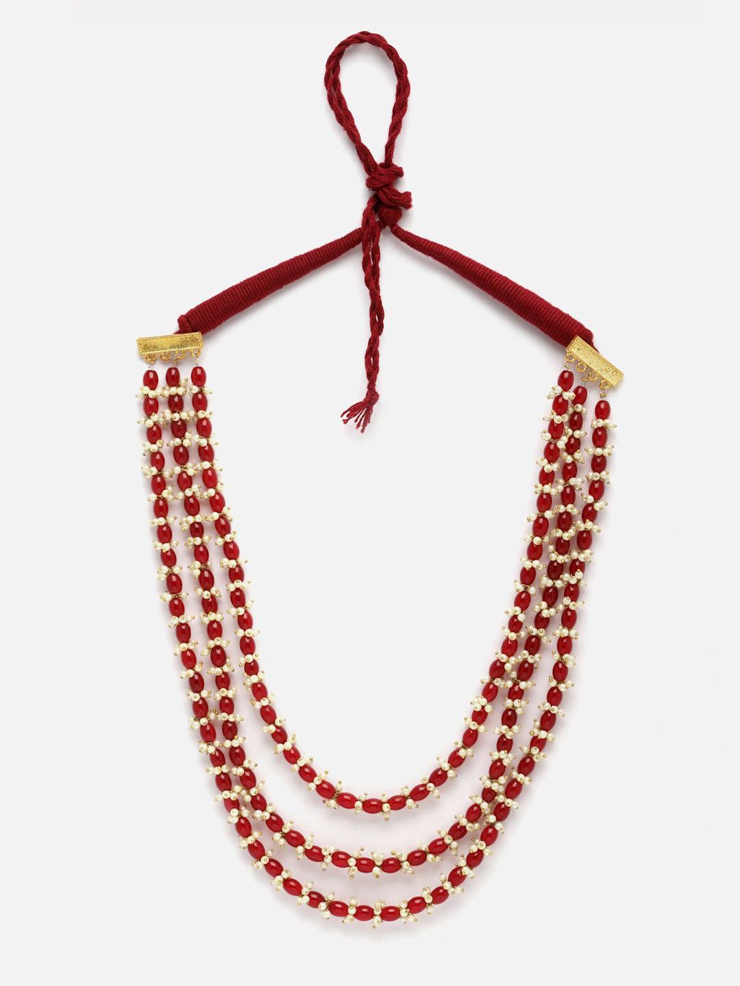 Anouk Gold-Plated Beaded Layered Necklace