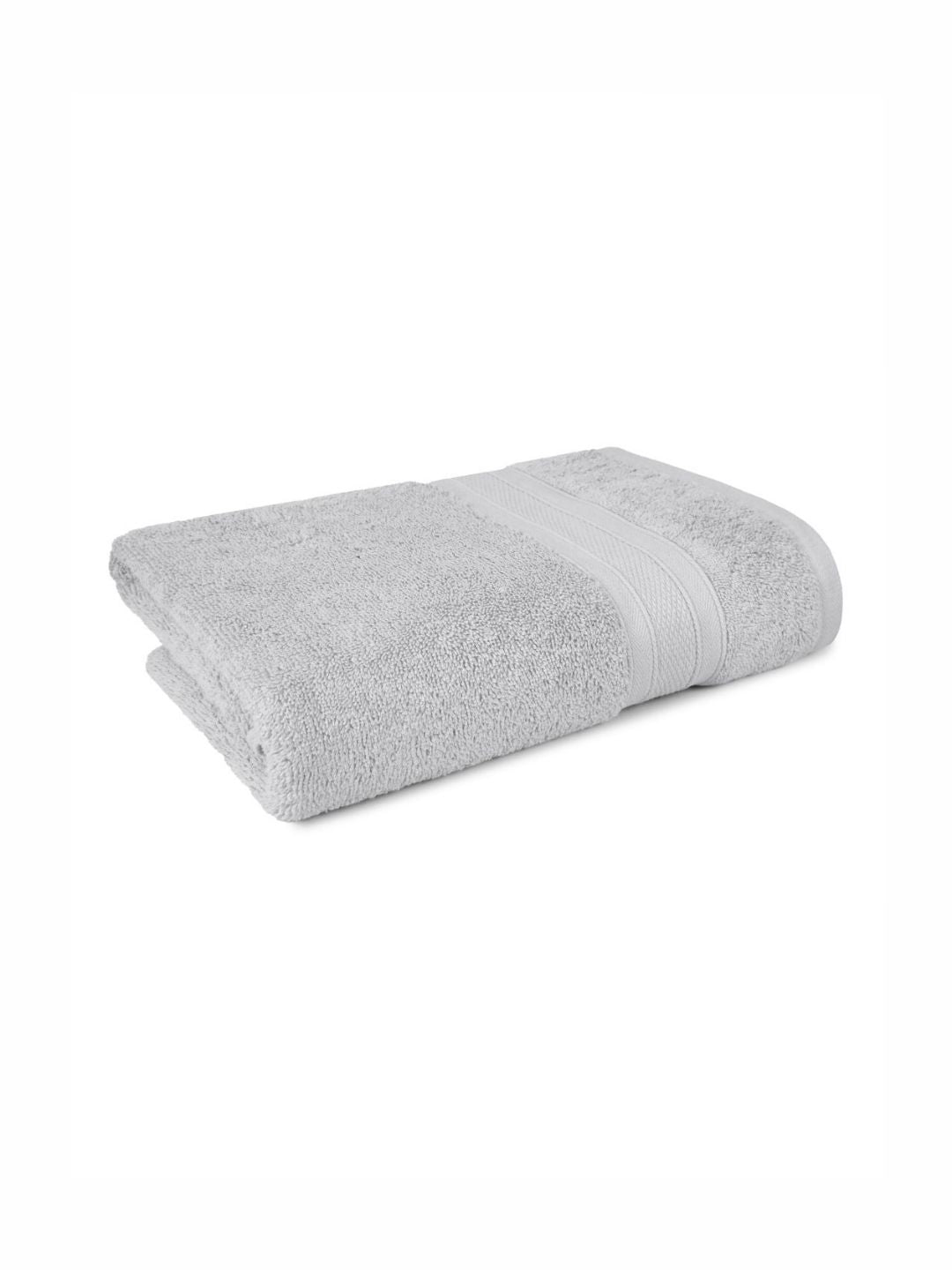 MYTRIDENT Silver-Toned Cotton 500 GSM Bath Towel