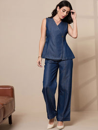 SASSAFRAS worklyf  Pure Cotton Sleeveless Vest Top & Trouser
