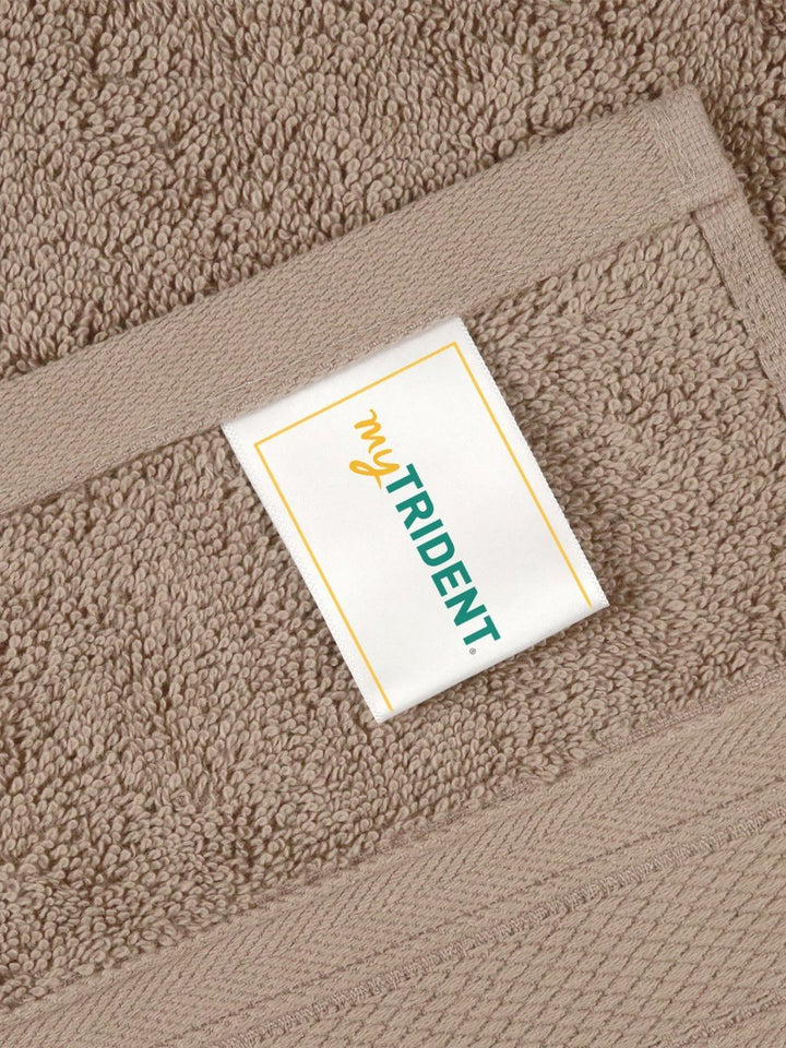 MYTRIDENT Brown Cotton 500 GSM Bath Towel