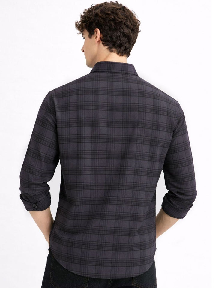 ADRO Men Standard Tartan Checks Checked Casual Shirt