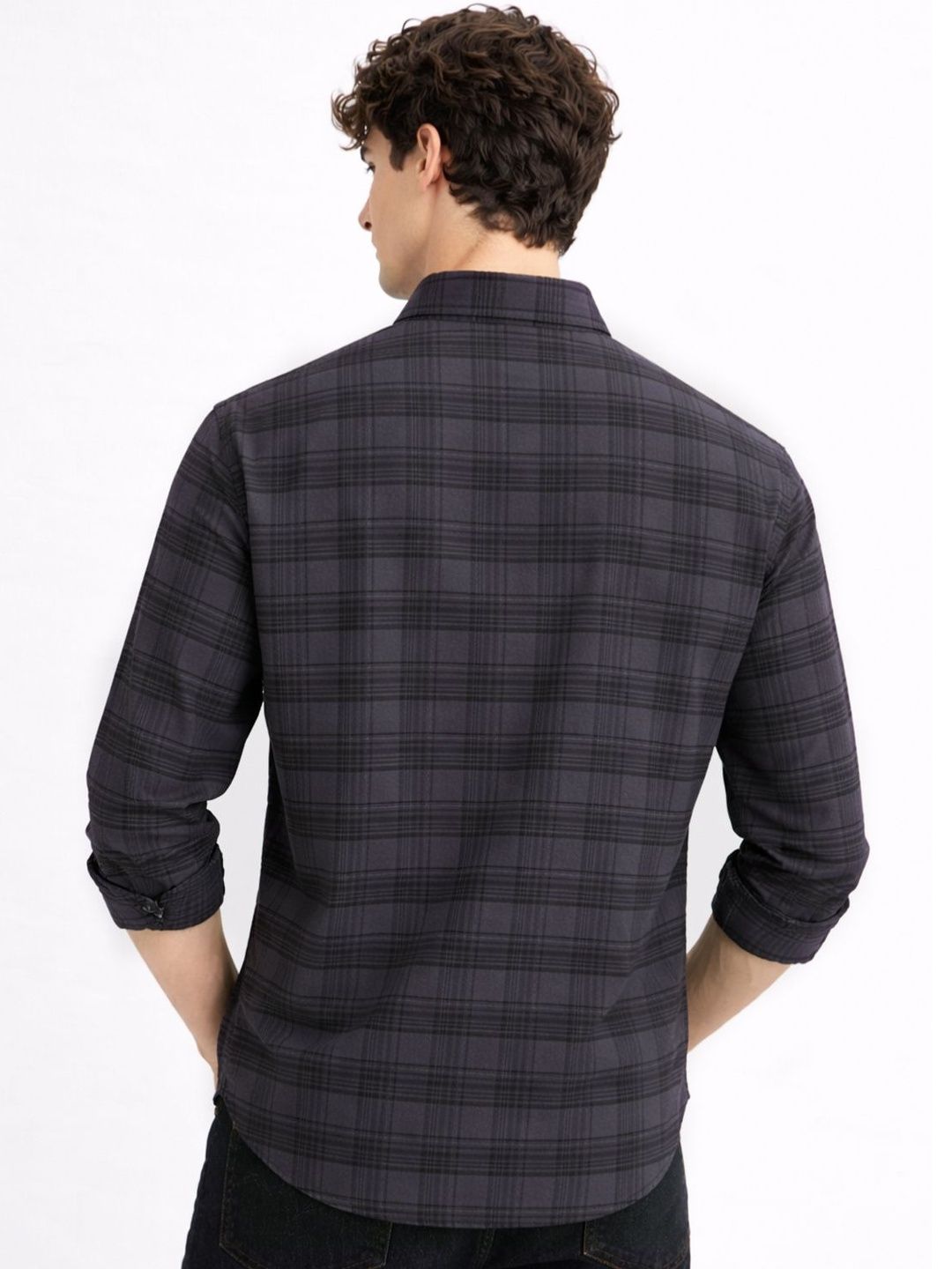 ADRO Men Standard Tartan Checks Checked Casual Shirt