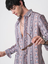 VASTRADO Men Classic Slim Fit Opaque Printed Casual Shirt