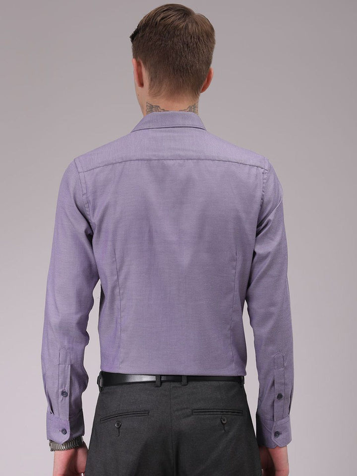 The Indian Garage Co. X Luxe Men Cutaway Collar Solid Slim Fit Formal Shirt