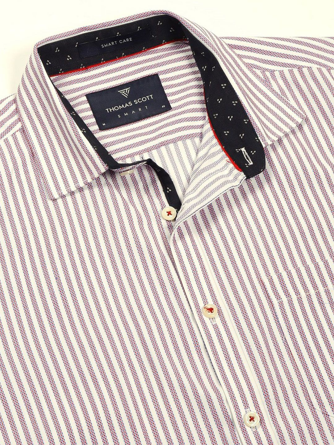 Thomas Scott Men Premium Opaque Striped Formal Shirt