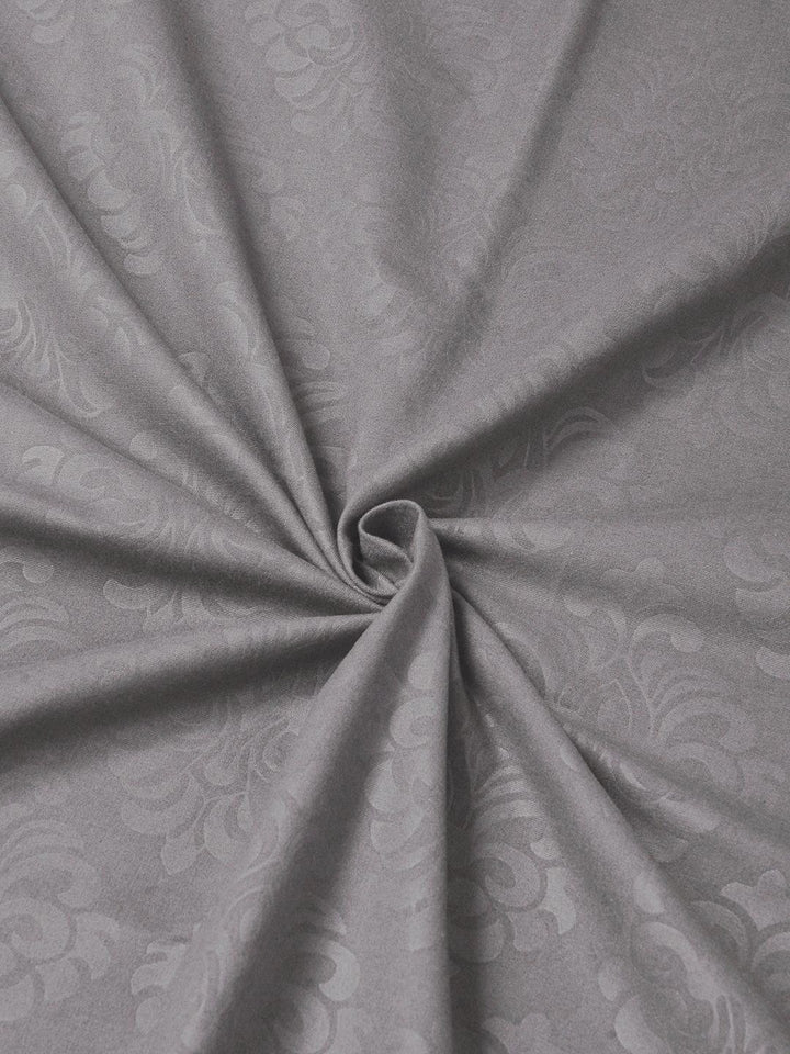 KLOTTHE Grey Floral 300 TC King Bedsheet with 2 Pillow Covers