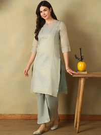 Mamicha Women Regular Thread Work Kurta with Trousers