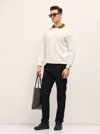 THE BEAR HOUSE Men Cotton Solid Regular Fit Cargo