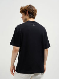 THE BEAR HOUSE Men Typography Printed Round Neck Cotton Oversized T-shirt