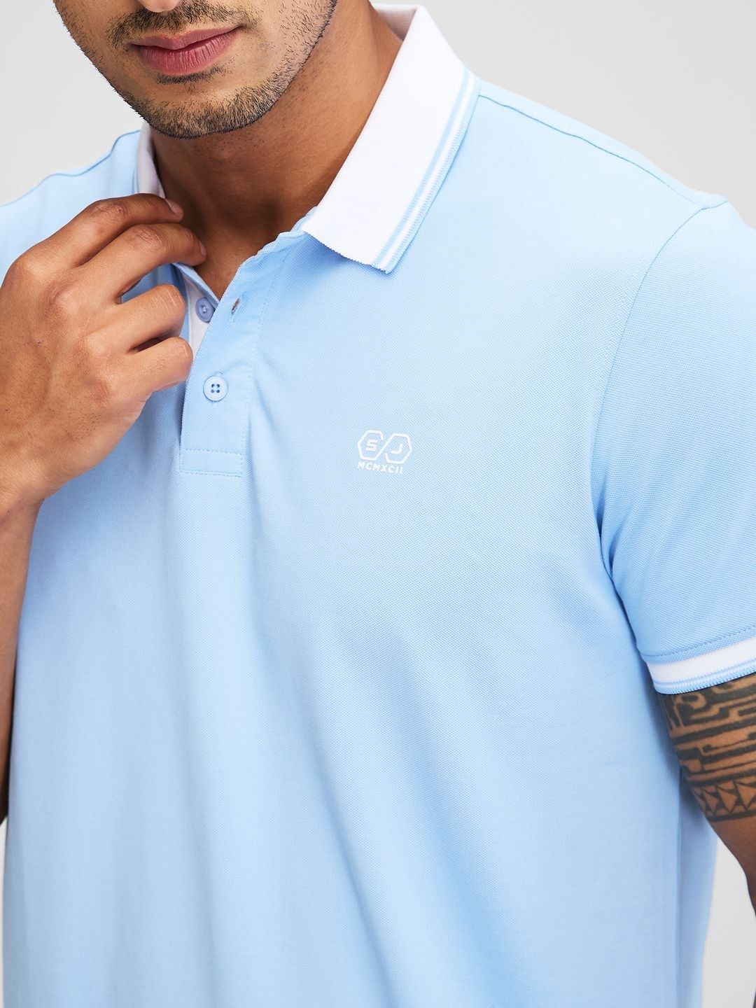SPYKAR Men Polo Collar Slim Fit T-shirt