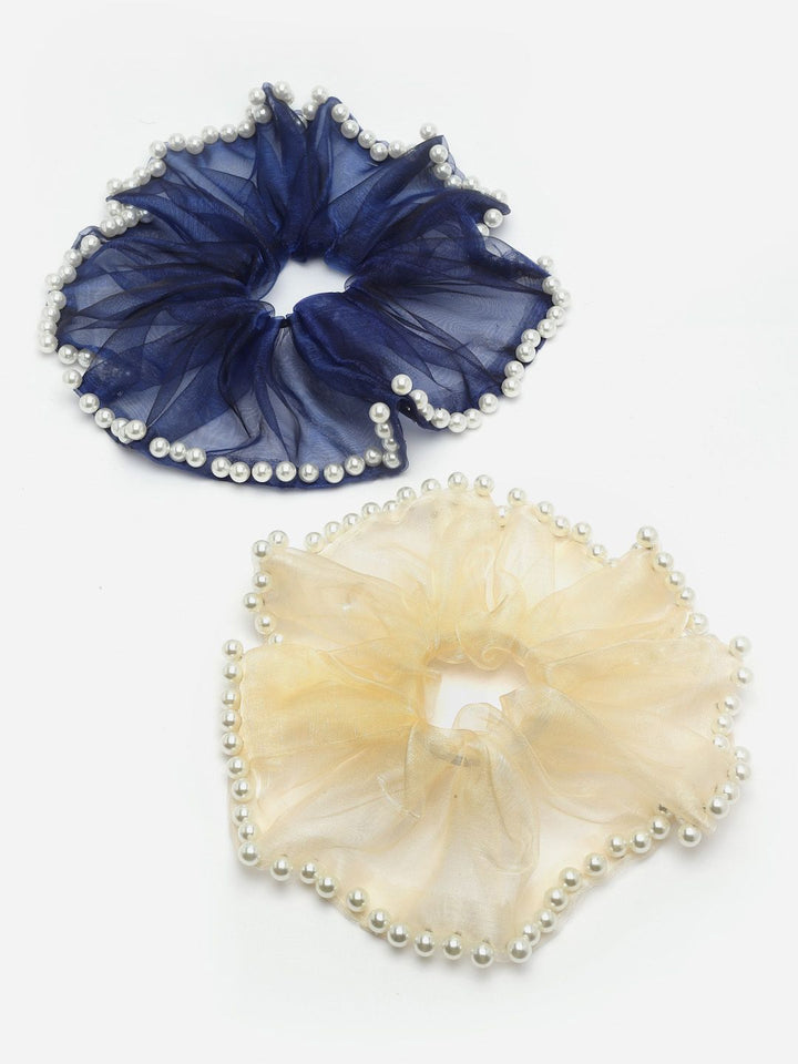 VOGUE PANASH Women Set of 2 Embellished Ponytail Holders