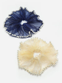 VOGUE PANASH Women Set of 2 Embellished Ponytail Holders