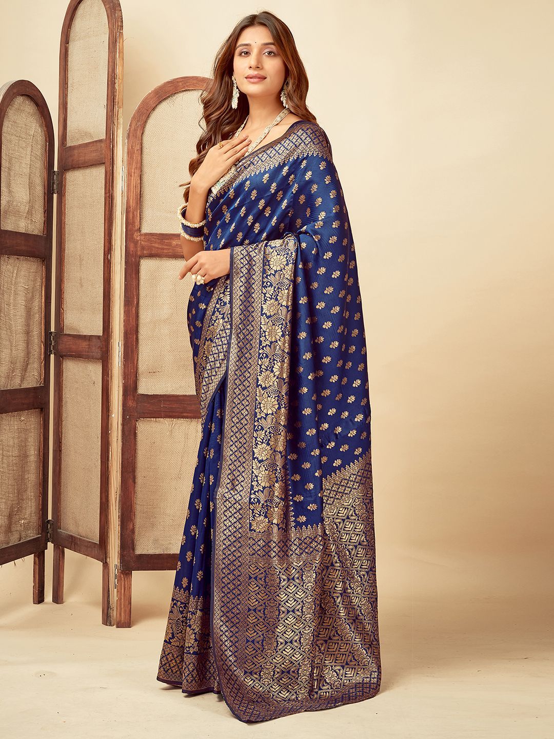 KALINI Woven Design Zari Art Silk Banarasi Saree