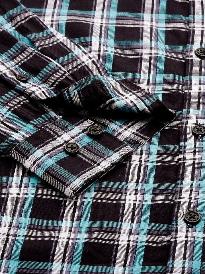 Being Human Pure Cotton Slim Fit Checked Casual Shirt