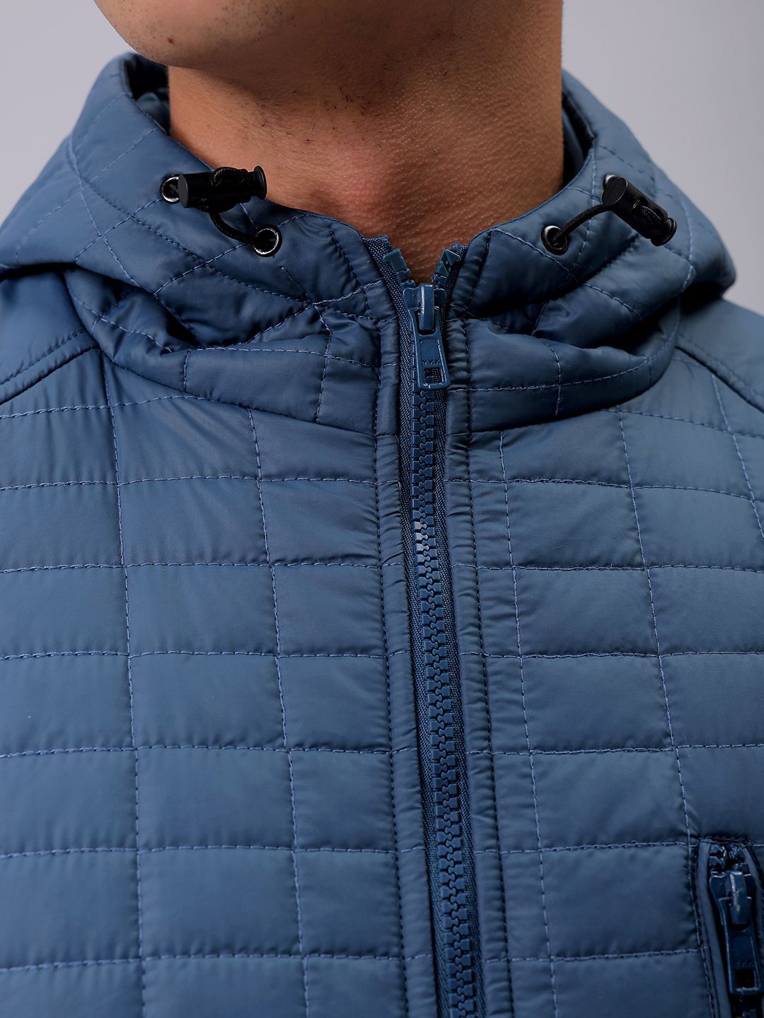The Indian Garage Co Men Hooded Slim Fit Bomber Jacket