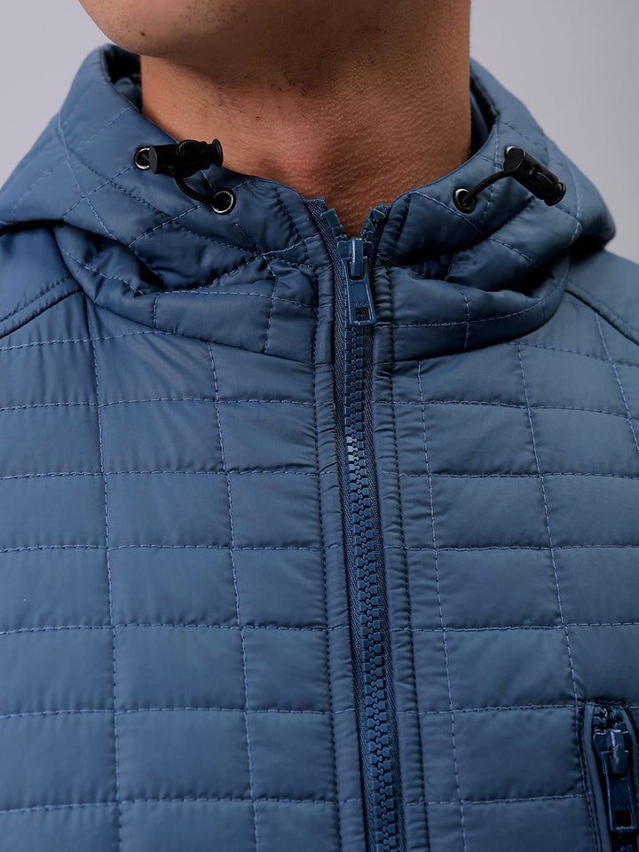 The Indian Garage Co Men Hooded Slim Fit Bomber Jacket
