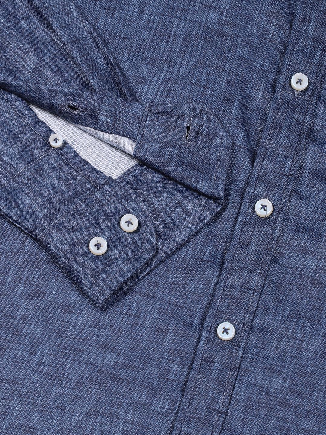 Thomas Scott Men Premium Spread Collar Solid Slim Fit Casual Shirt