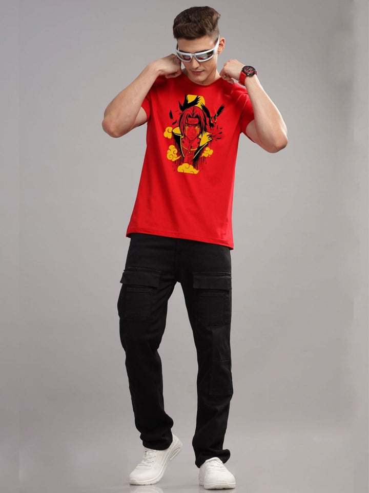 ADRO Men Printed Applique T-shirt