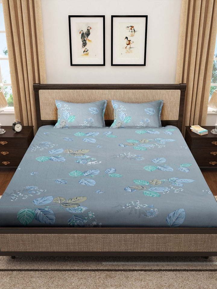 Myntra Elegant Homes Floral 400 TC King Bedsheet With 2 Pillow Covers