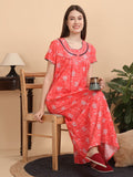 Sweet Dreams Women Printed Pure Cotton Maxi Nightdress