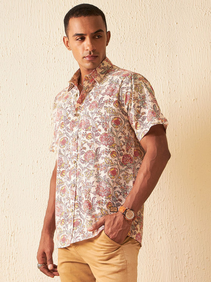 DENNISON Men Smart Block Printed Casual Shirt