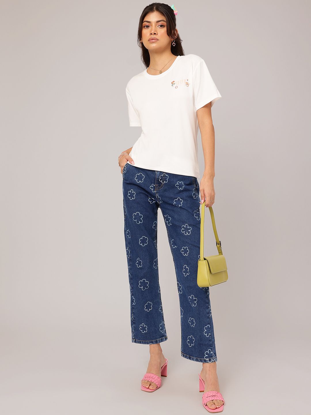 DressBerry Graphic Printed Round Neck T-shirt