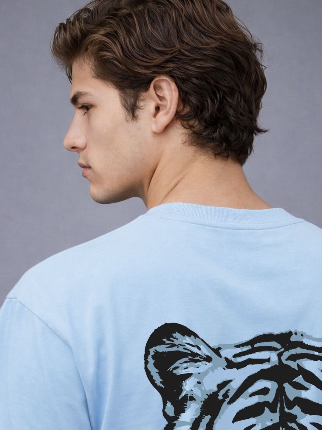 ADRO Men Printed Drop-Shoulder Sleeves T-shirt