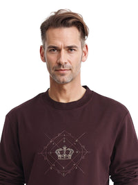 RARE RABBIT Men Printed Pullover Cotton Sweatshirt