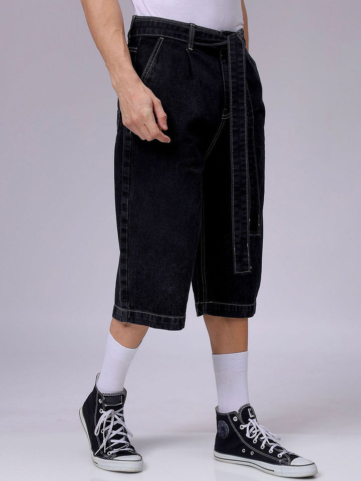 The Indian Garage Co Men Relaxed Fit Mid-Rise Cotton Jorts