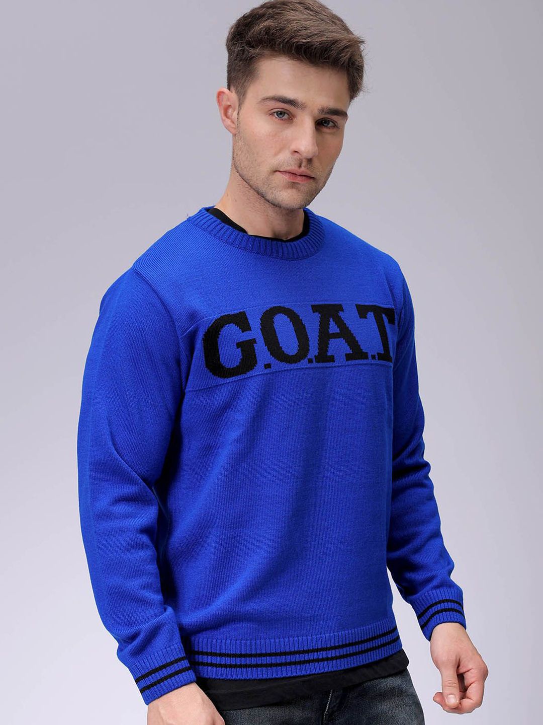 The Indian Garage Co Men Typography Printed Pullover