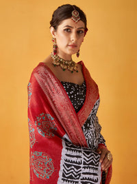 Saree mall Ethnic Motifs Printed Zari Sungudi Sarees