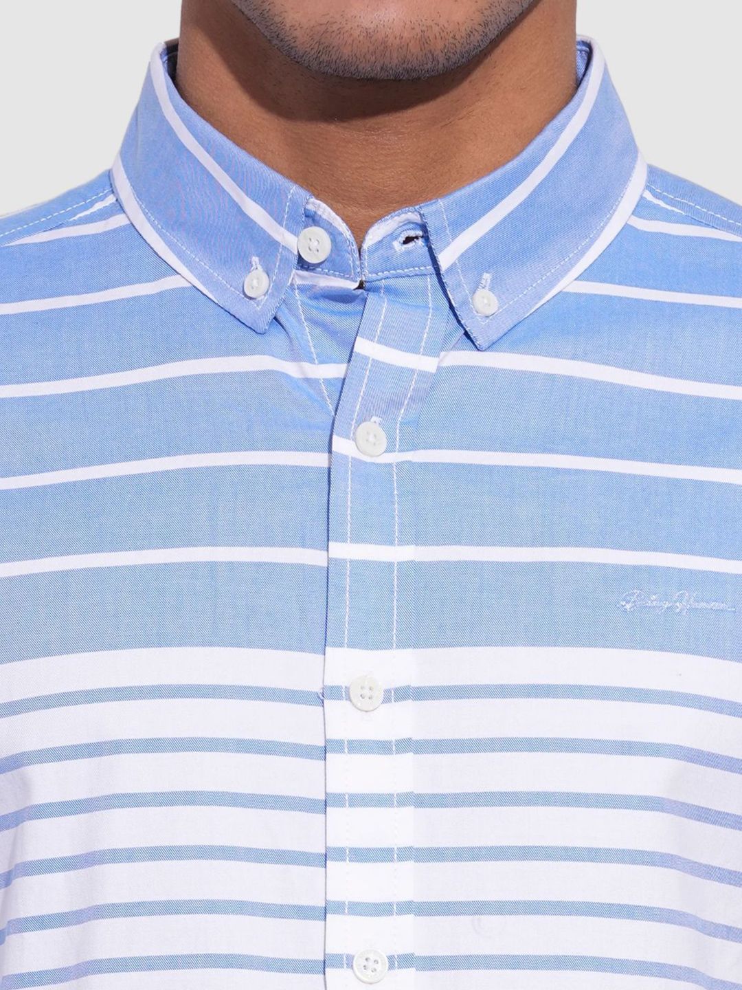 Being Human Men Classic Slim Fit Horizontal Stripes Opaque Striped Casual Shirt