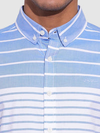 Being Human Men Classic Slim Fit Horizontal Stripes Opaque Striped Casual Shirt