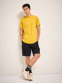 THE BEAR HOUSE Men Solid Round Neck Pure Cotton T-shirt