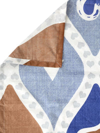 Myntra Elegant Homes Kapas Geometri Putih 300 TC Cadar Tempat Tidur King Halus dengan 2 Sarung Bantal-250 x 220 cm