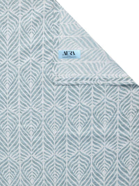 Aura Green & Off White Floral Printed Set Cadar King 300 TC 2.50 x 2.25 m