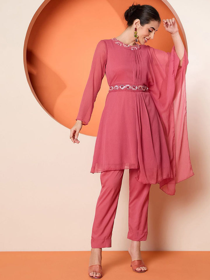 Antheaa Embellished Tunic & Trouser Co-Ords