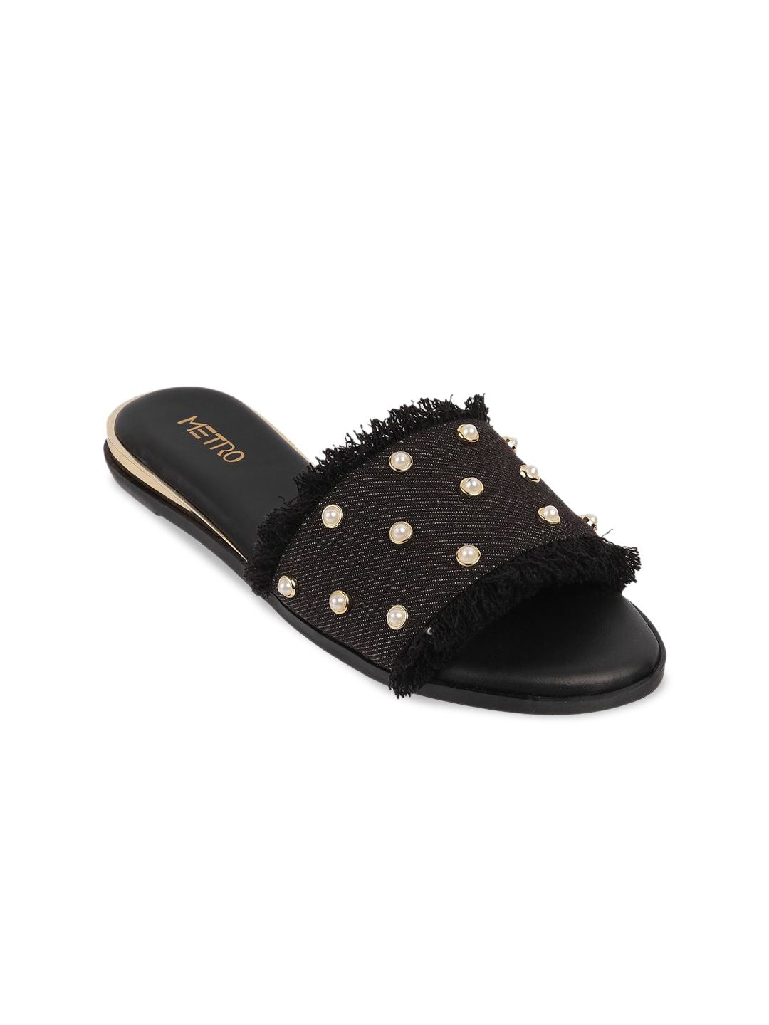 Metro Women Printed Open Toe Flats