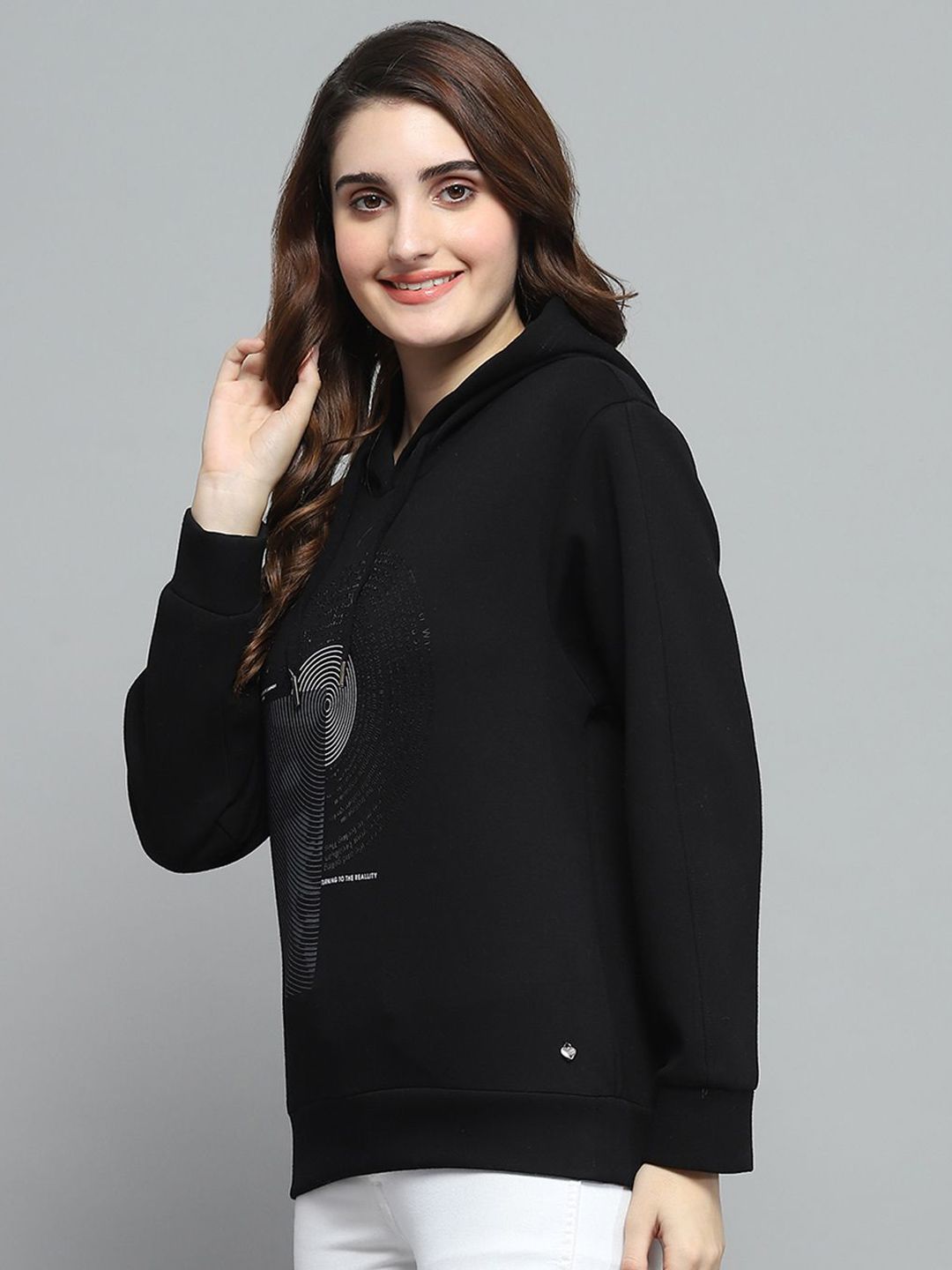 Monte Carlo Wanita Grafik Bercetak Bertindak Sweatshirt