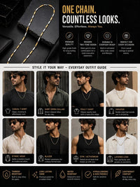 PANASH Men Brass Gold-Plated Chain