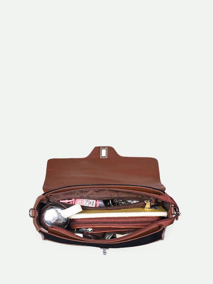 ZOUK Printed Structured Satchel