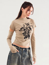 DressBerry Floral Printed Crop Top