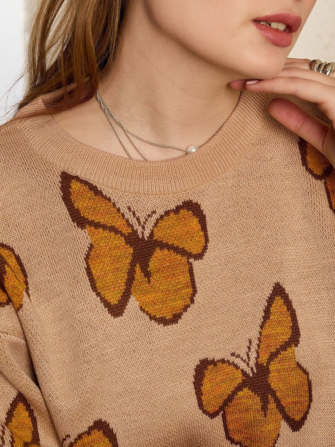 Berrylush Women Printed Pullover Sweater