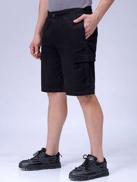 The Indian Garage Co Men Relaxed Fit Cotton Cargo Shorts
