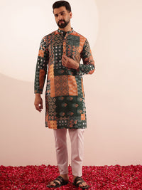 Anouk Men Floral Printed Kurta with Pyjama